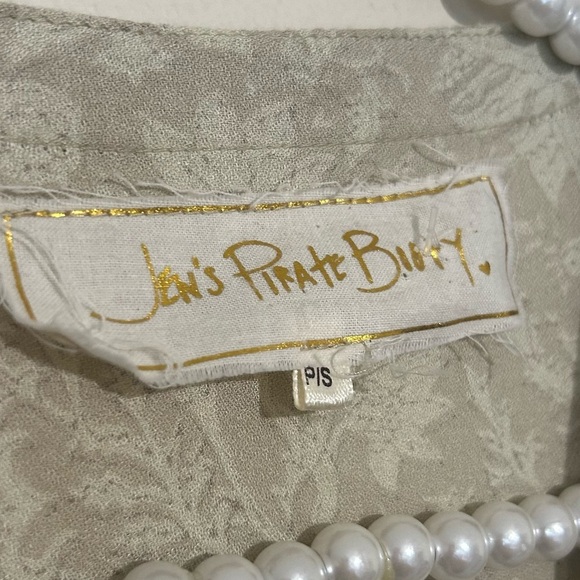 Jen’s Pirate Booty Earth Toned Side Slit Deep V Midi Dress SIZE SMALL - Picture 4 of 6